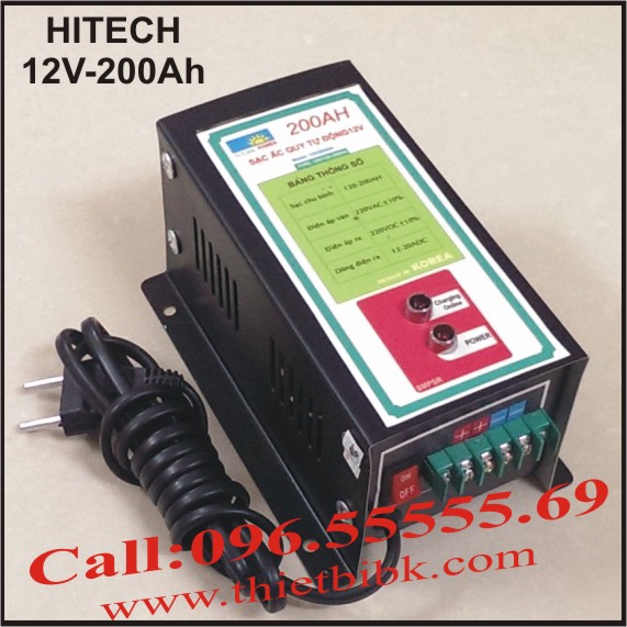 Máy Sạc ắc quy tự động Hitech Power 12V-200Ah