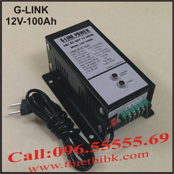 Bộ nạp ắc quy tự động G-Link Power 12V-100Ah