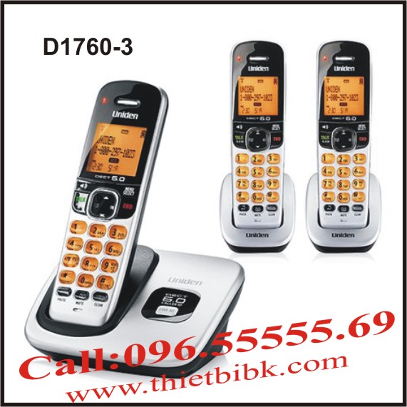 Điện thoại không dây UNIDEN D1760-3