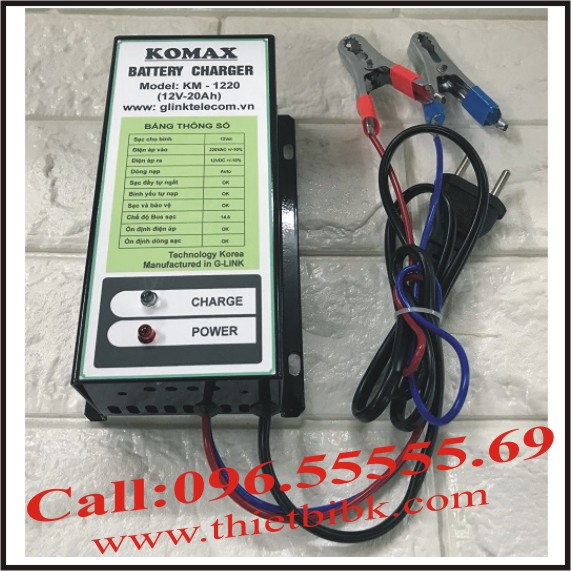 Sạc ắc quy tự động KOMAX KM-1220 12V 200Ah