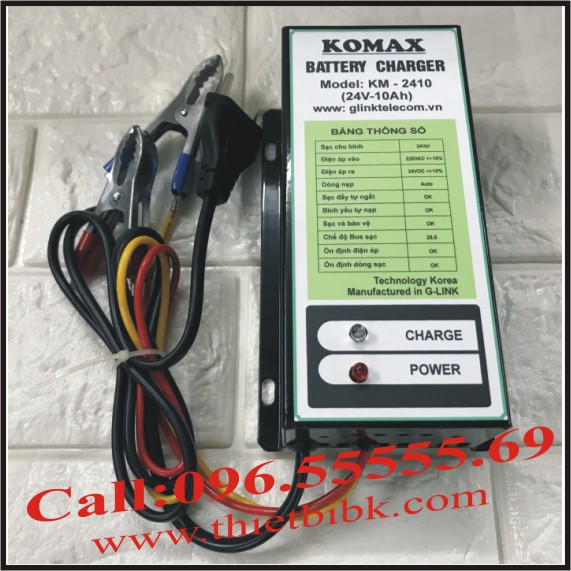 Sạc ắc quy tự động KOMAX KM-2410 24V 100Ah