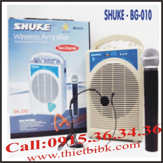 Máy trợ giảng không dây Shuke BG-010 (3 Micro, có USB)