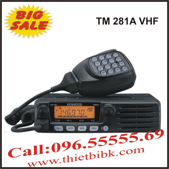 Bộ đàm Kenwood TM 281A VHF gắn trên xe Taxi