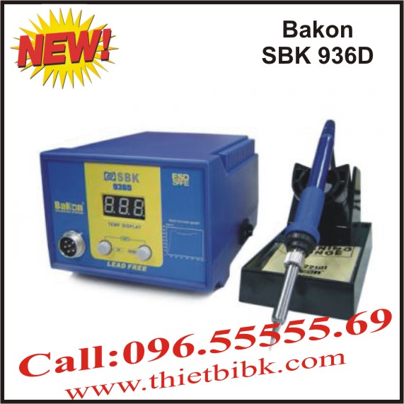 Máy hàn thiếc điều chỉnh nhiệt độ Bakon SBK 936D