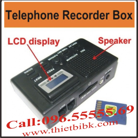 Box ghi âm điện thoại dùng thẻ nhớ Zibosoft TR70CX dùng cho doanh nghiệp