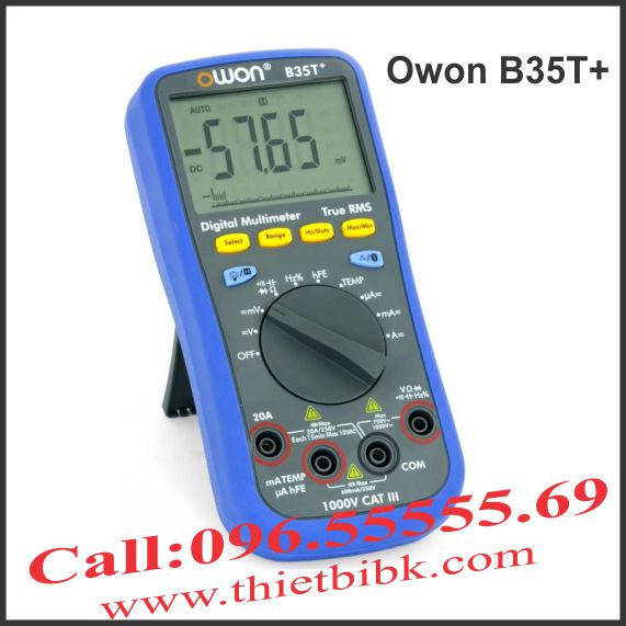 Đồng hồ vạn năng hiển thị số Owon B35T plus Bluetooth