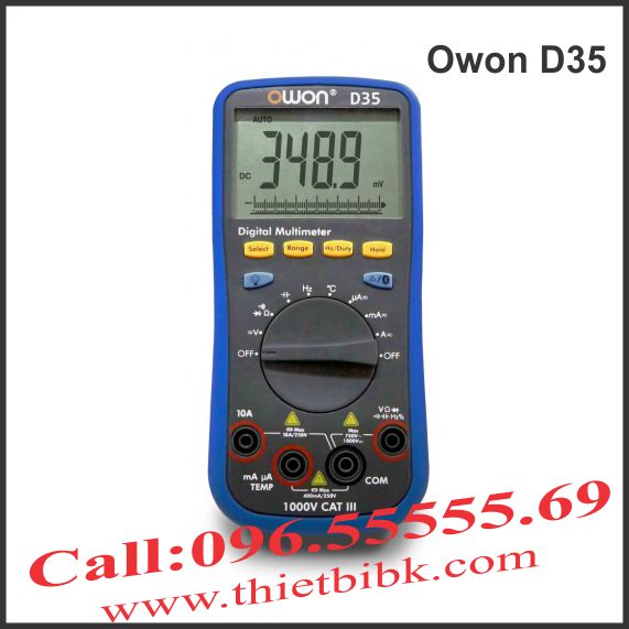 Đồng hồ vạn năng hiển thị số Owon D35 1000V 20A
