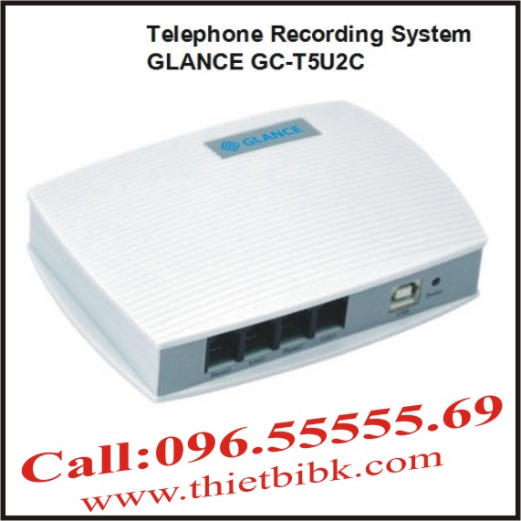 Máy ghi âm điện thoại 2 line GLANCE GCT5U2C USB