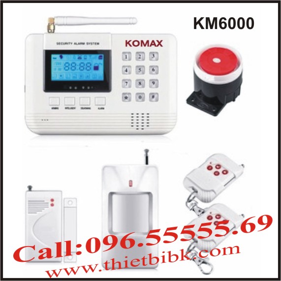 Thiết bị báo động chống trộm dùng sim KOMAX KM6000