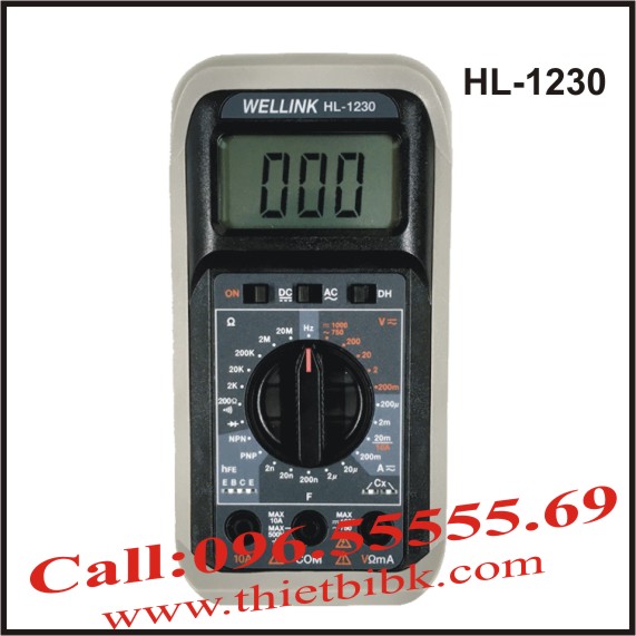 Đồng hồ vạn năng hiển thị số Wellink HL-1230