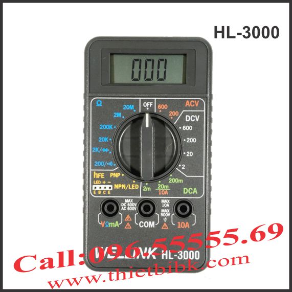 Đồng hồ vạn năng hiển thị số Wellink HL-3000