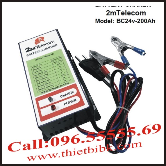 Bộ nạp ắc quy tự động 2mTelecom BC24V-200Ah
